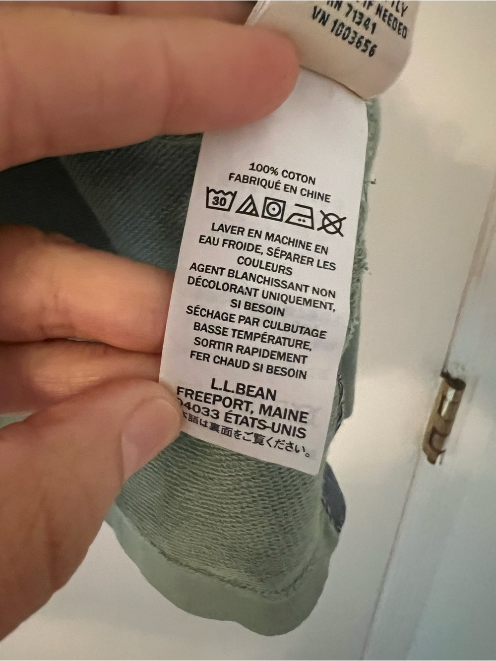 L.L. Bean women’s  Two-Tone Sage Green Pullover Henley size L - Picture 7 of 11